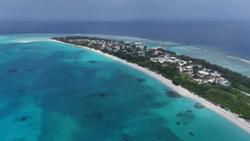 drone-shot, local-island, nature, sea - A stunning drone shot of Vashafaru local island in Haa Alifu Atoll, showing white beaches and turquoise lagoons.