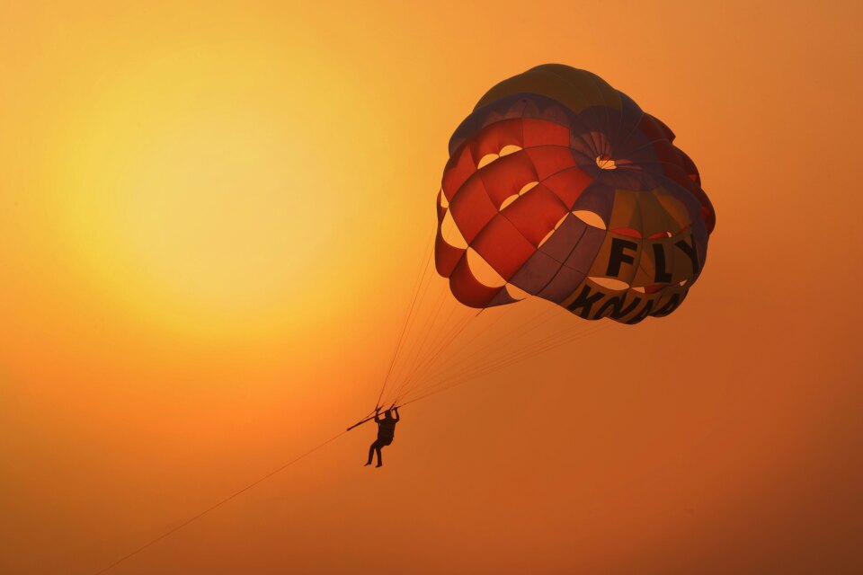Parasailing in the Maldives
