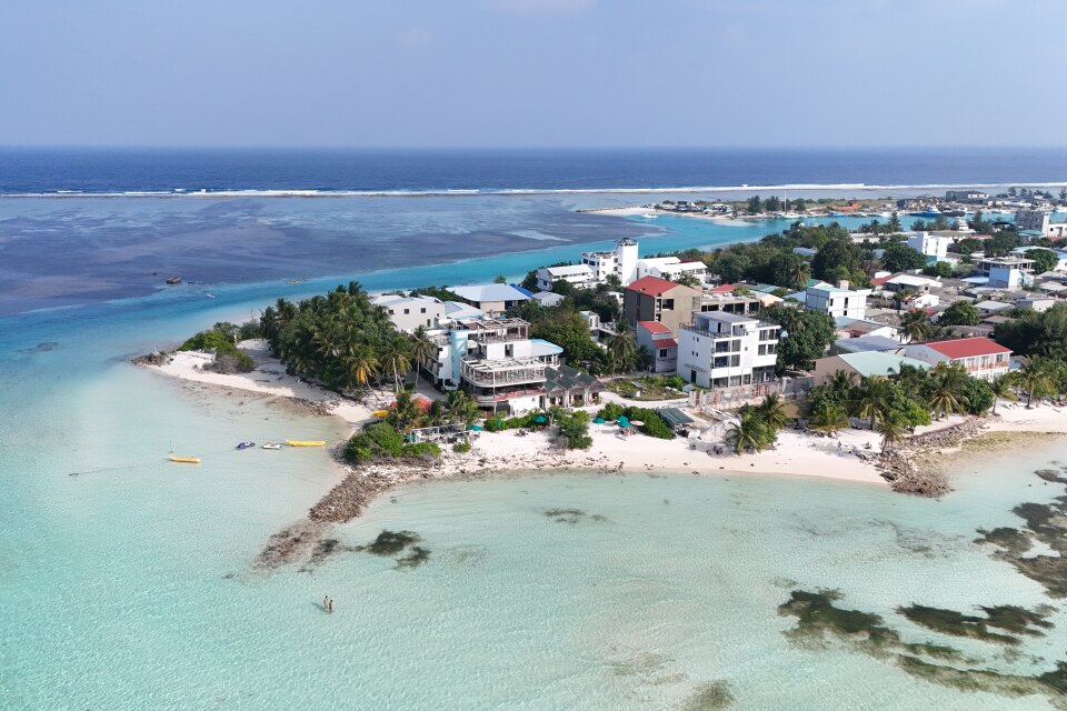 Dhiffushi island in Male atoll in the Maldives