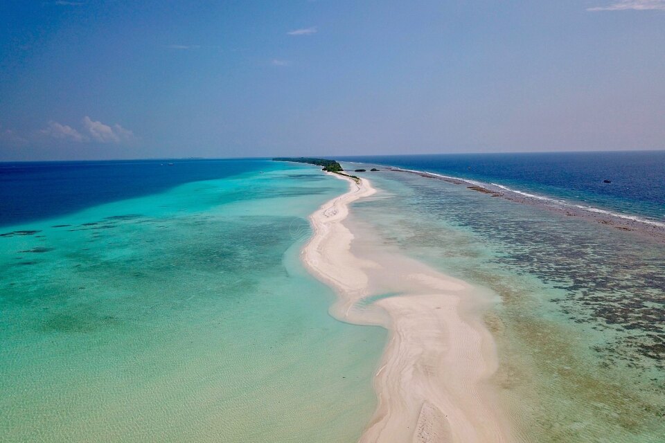 Dhigurah island in Southern Ari atoll in the Maldives