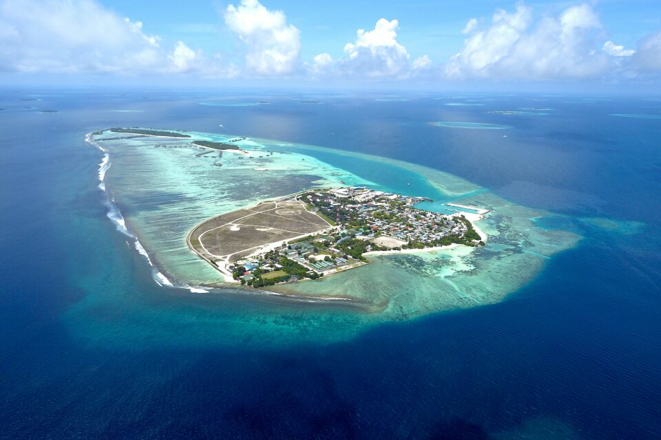 Hinmafushi island in Male atoll in the Maldives