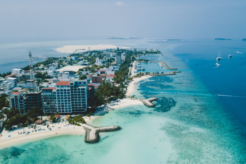 Maafushi island in Male atoll in the Maldives